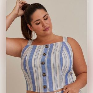 TORRID LINEN CROP TOP